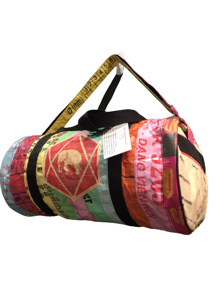 Patch Stripe Barrel Bag