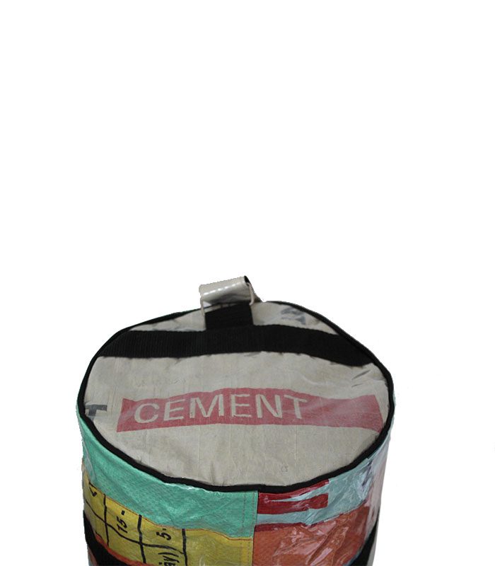 Recycled Patch Deluxe Small Barrel Bag 1