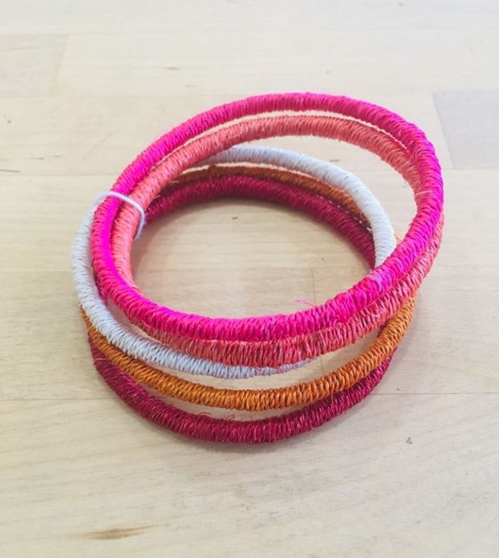 Hand Woven Sisal Bangles Set 5 from Swaziland The Elephant Emporium