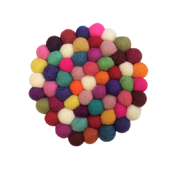 Felt Ball Trivet 16cm size