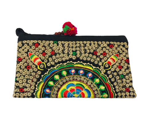 Hmong Flower Clutch Purse Style A