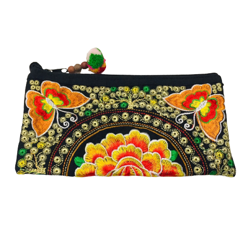 Hmong Flower Clutch Purse Style D