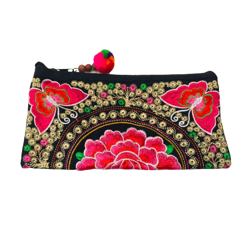 Hmong Flower Clutch Purse Style F