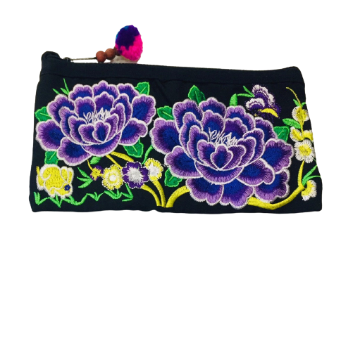 Hmong Flower Clutch Purse Style G
