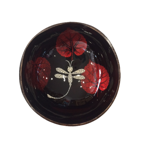 Dragonfly Coconut Bowl Red