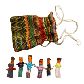 Worry Dolls from Guatemala 6 Pack in a Pouch