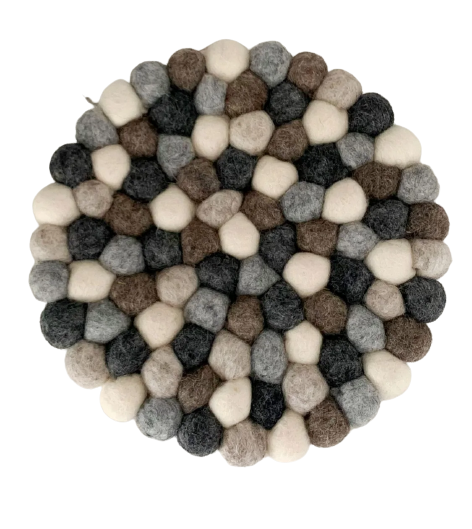 Felt Ball Trivet Grey