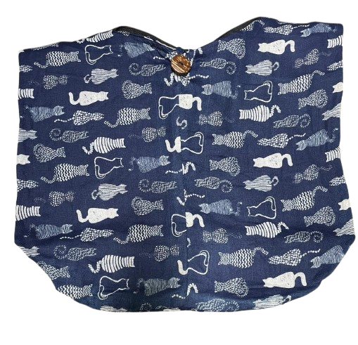 Indigo Hob Bag Sitting Cat
