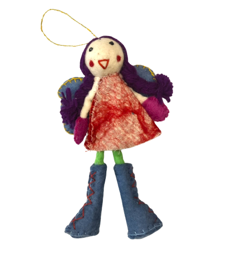 Felt Angel Doll Purple