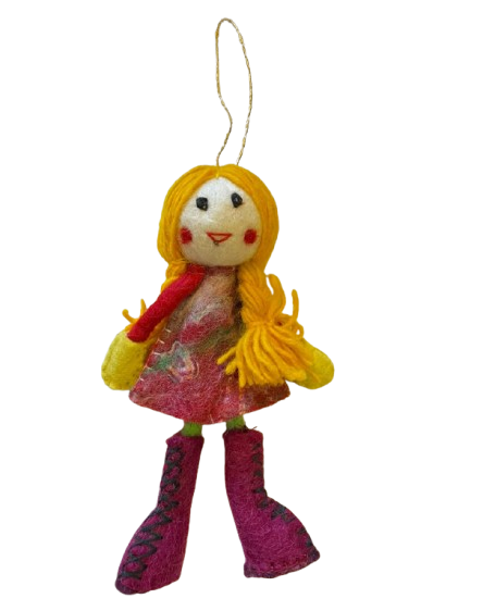 Felt Angel Doll Yellow