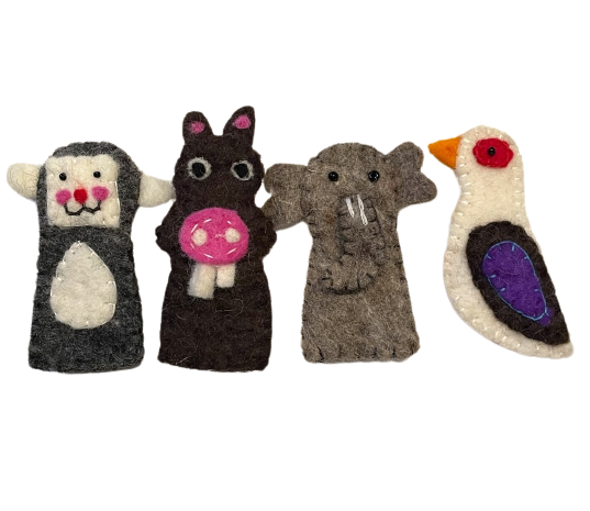 Finger Puppet 4 Pack Safari 2