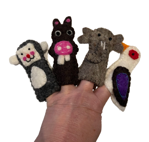 Finger Puppet 4 Pack Safari
