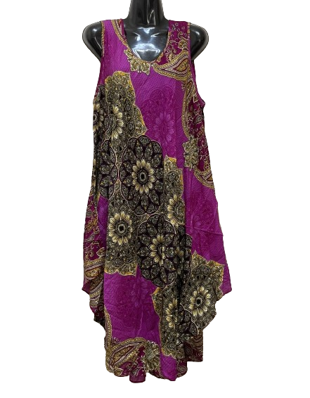 Umbrella Dress Bold Mandala Purple