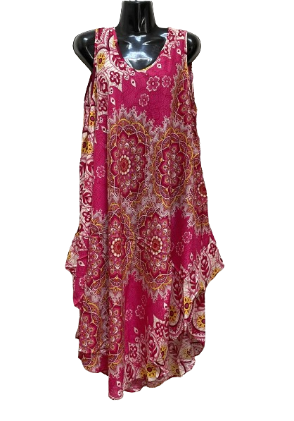 Umbrella Dress Mandala Fuschia