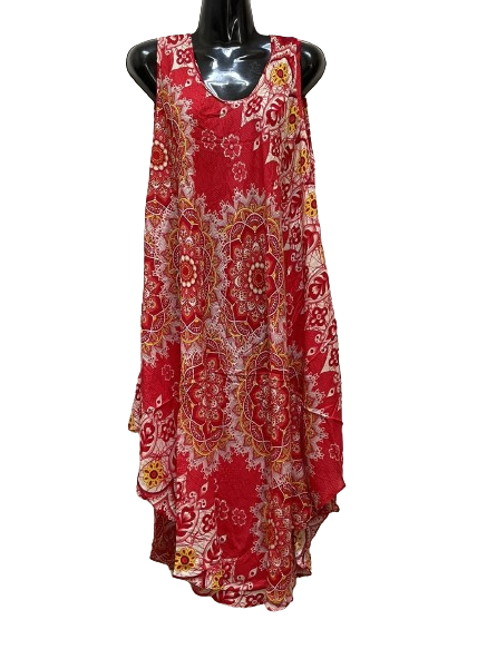 Umbrella Dress Mandala Red
