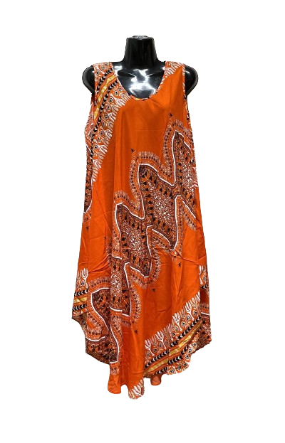 Umbrella Dress Tribal Orange