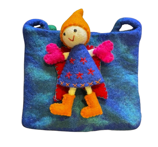 Felt Pixie Bag Blue