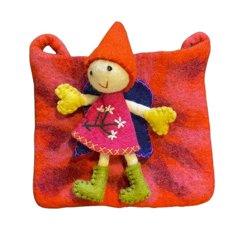 Felt Pixie Bag Orange 2