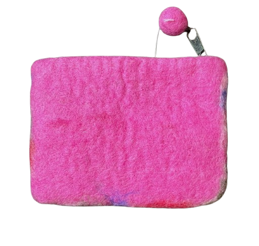 Felt Purse Leaf Design Back