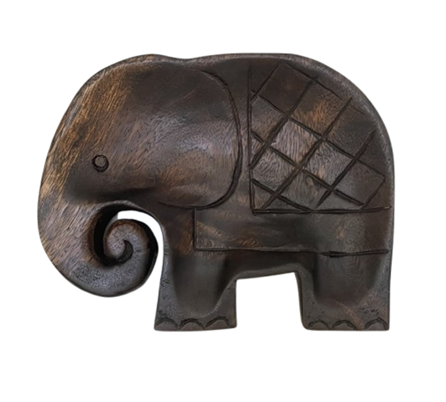 Wooden Elephant Plate