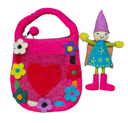 Felt Fairy Bag Fuschia 2