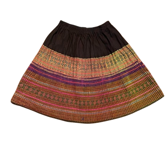 Hilltribe Mini Skirt Green Purple 49cm