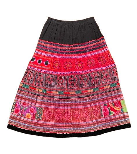 Hilltribe Skirt Fuschia 72cm